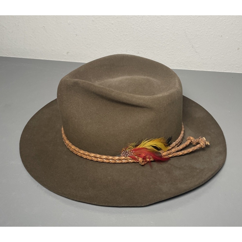 Outback‎ Trading Co Hat Size 7 Broken Hill Collection 2X Fur Blend Brumby Jack